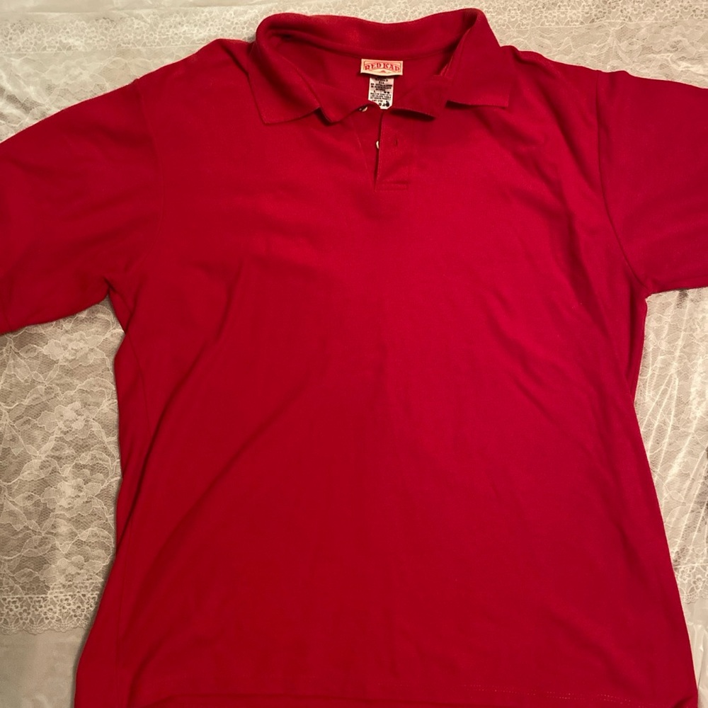 Vintage Red Kap Polo Shirt Mens Size Large